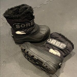 Sorel Black Kids Snow Boots